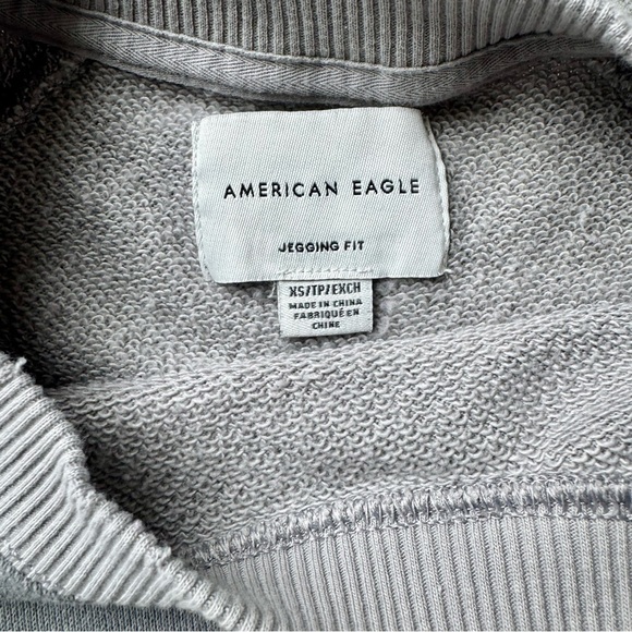 American Eagle Outfitters Ahh-amazingly Soft Gray Camo Oversized‎ Crewneck XS - Picture 4 of 5